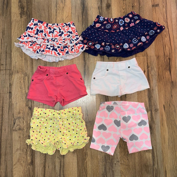Lot of 6 Baby Toddler Girl Short Skirts 18 months & 18-24 months bundle - Picture 1 of 12